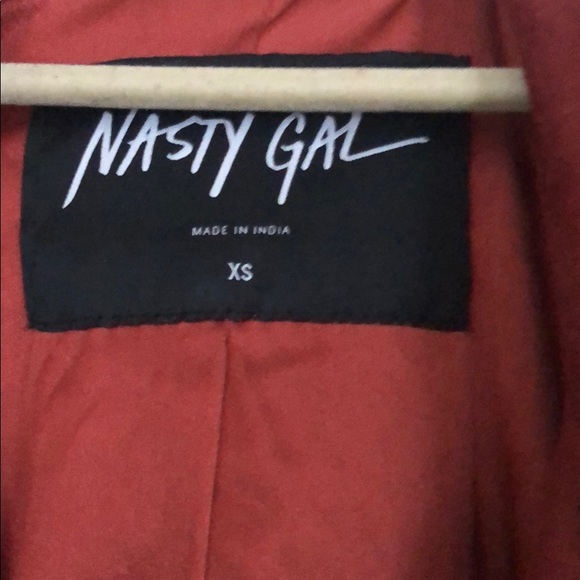 Nasty Gal Rust Sueded Belted Trench - Picture 4 of 5